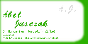 abel juscsak business card